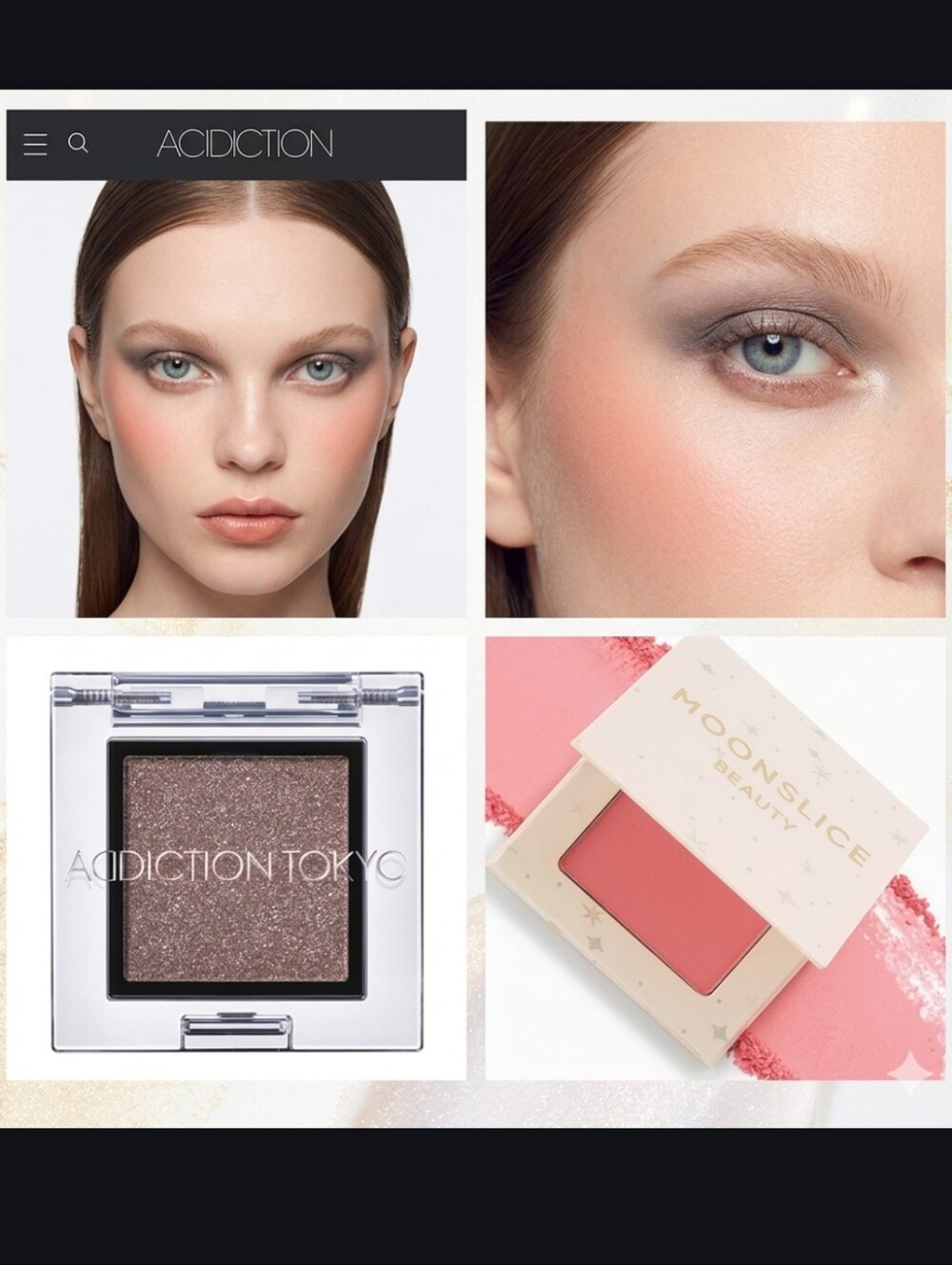 Addition Tokyo Eyeshadow, Moonslice Beauty blush Lot